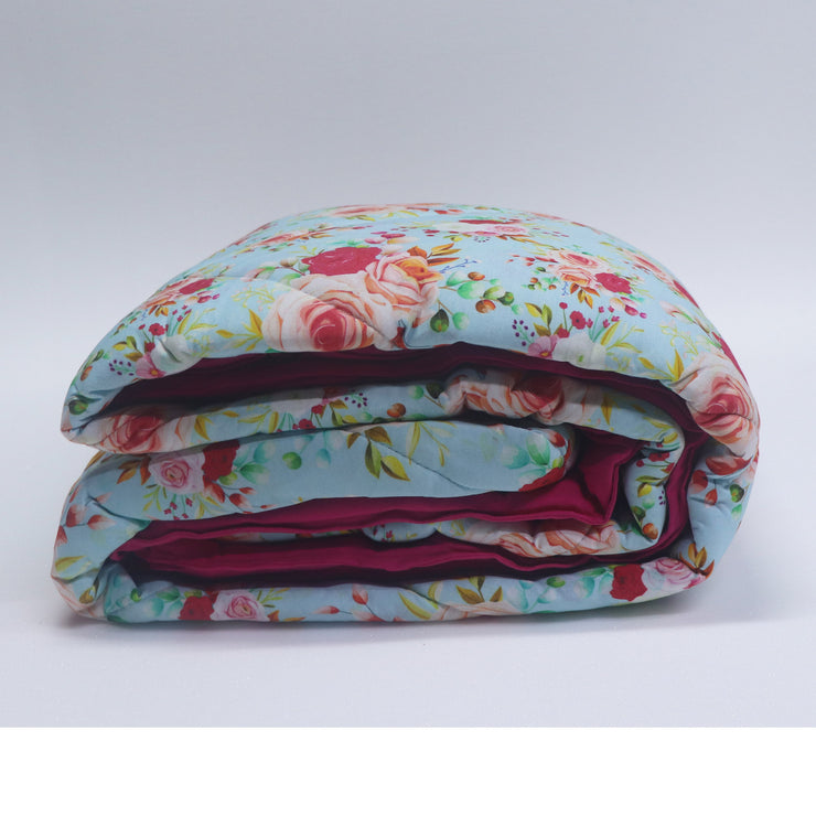 Floral Garden 100% Cotton Tshirt Duvet/Blanket - 60X90 inches