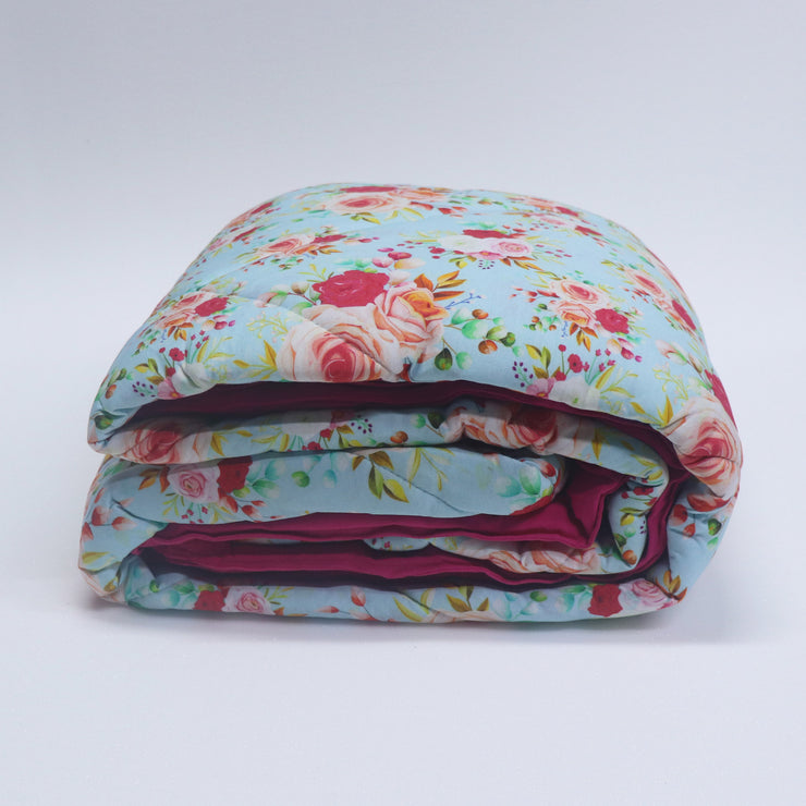 Floral Garden 100% Cotton Tshirt Duvet/Blanket - 60X90 inches