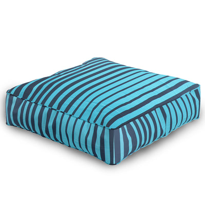 Coozly Zippered Foam Floor Cushions | Seat Cushions | Sofa Cushions with Removable Covers - Turk Stripe
