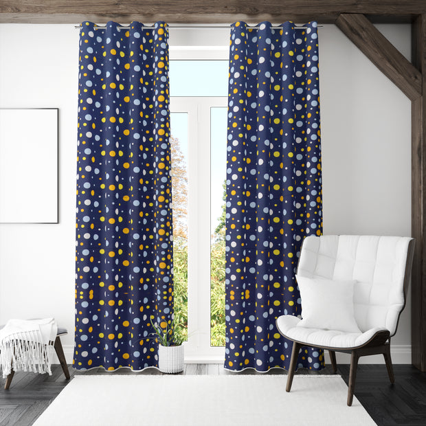 Polka Cotton Curtain for Windows and Door