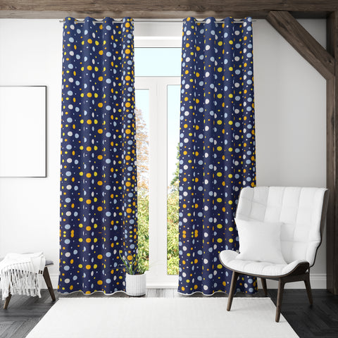 Polka Cotton Curtain for Windows and Door