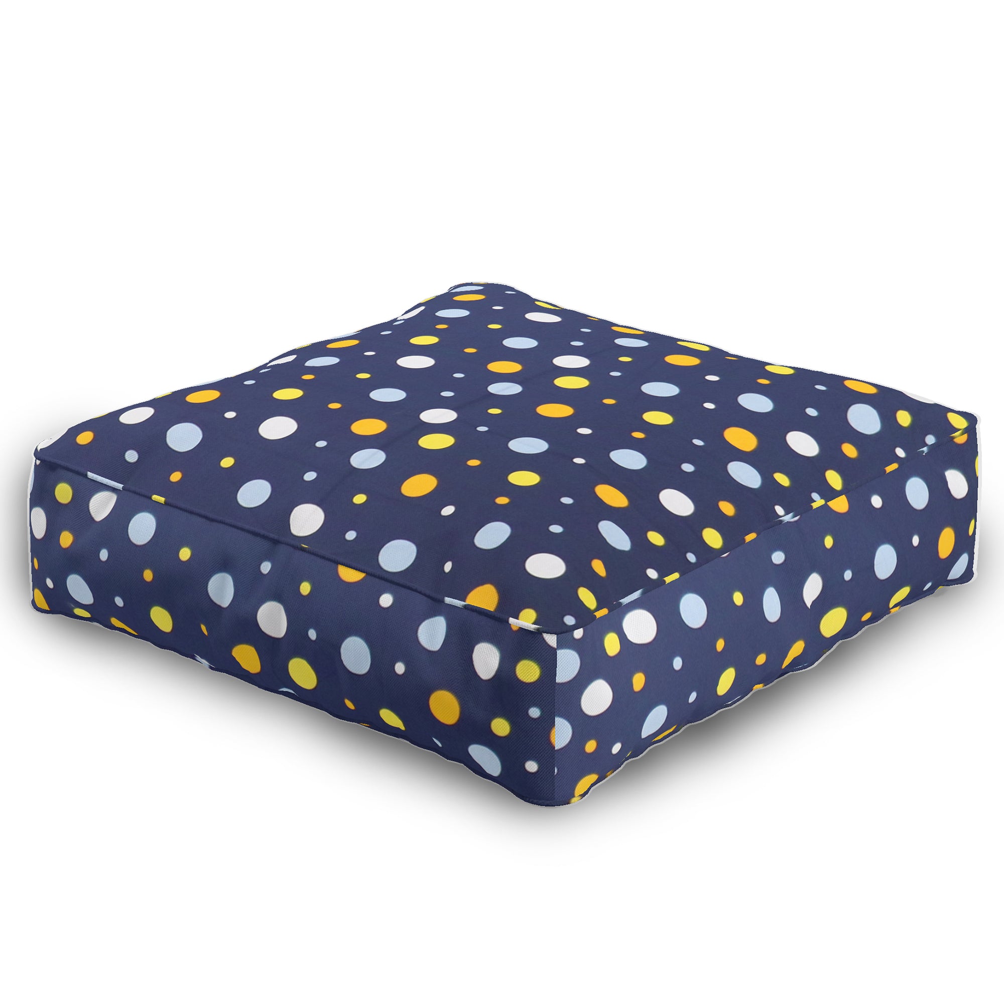 Coozly Zippered Foam Floor Cushions | Seat Cushions | Sofa Cushions with Removable Covers - Polka