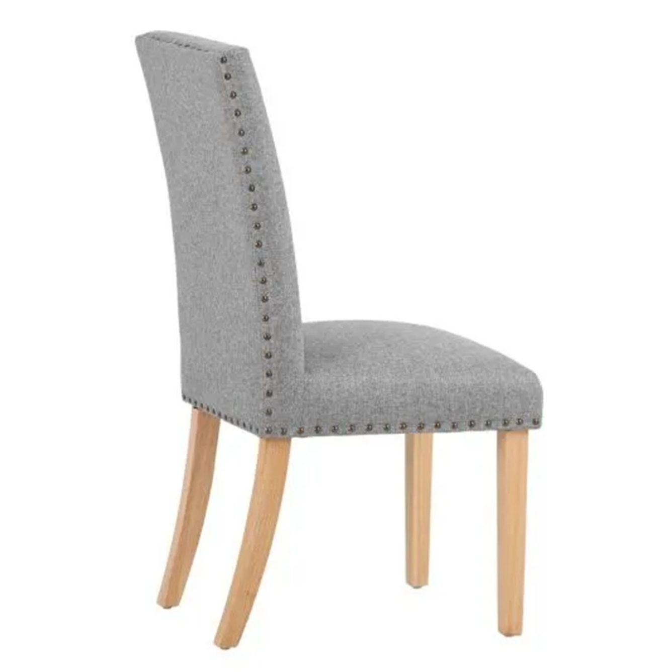 Grey Full Back Wooden Dining Chair