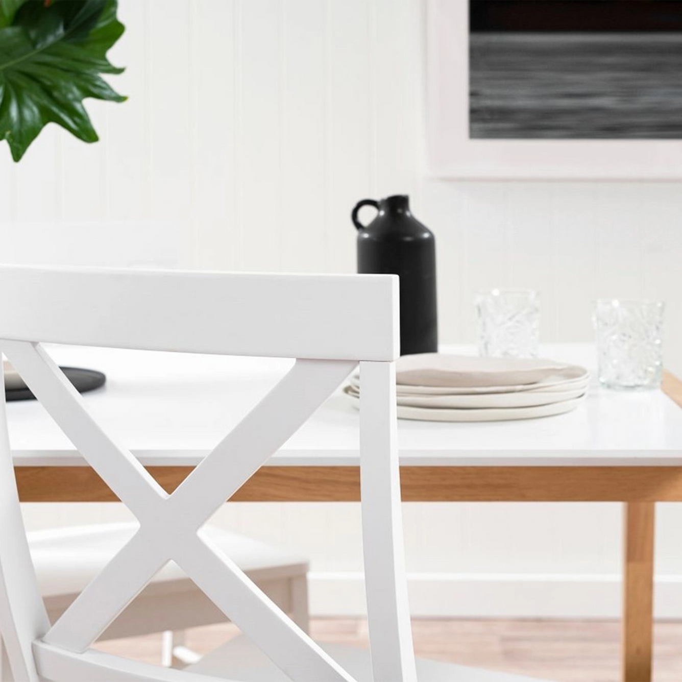 White Wooden Dining Chair