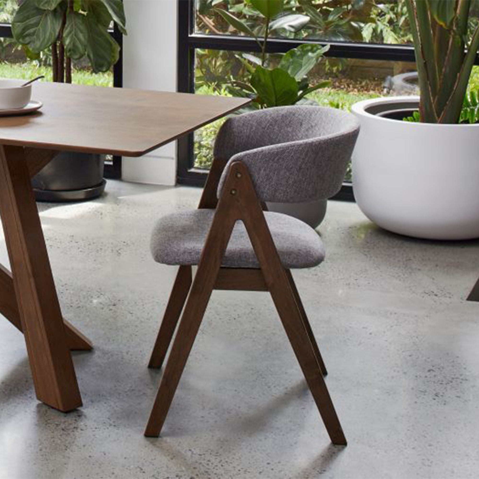 The Curve Wooden Dining Chair dark