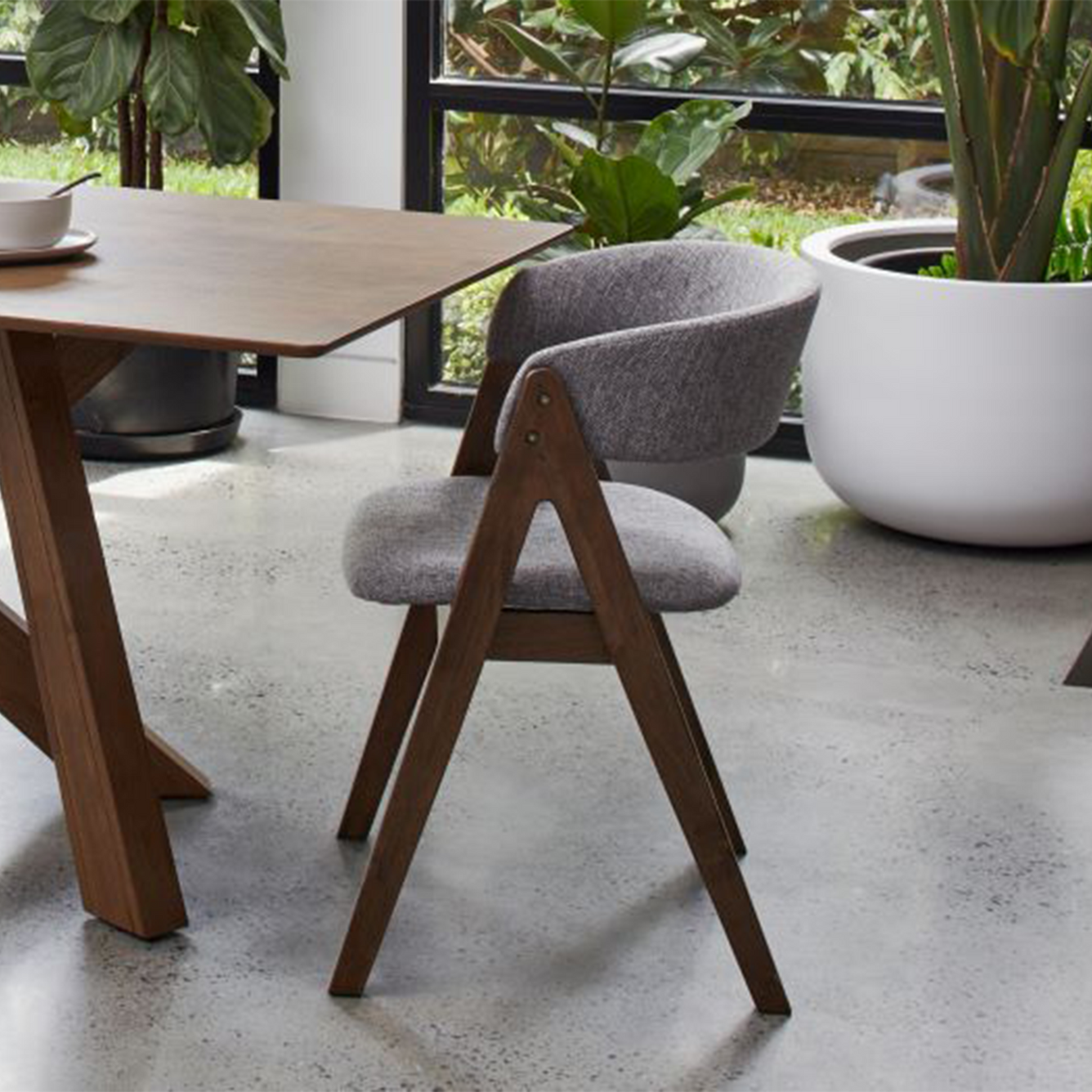 The Curve Wooden Dining Chair dark