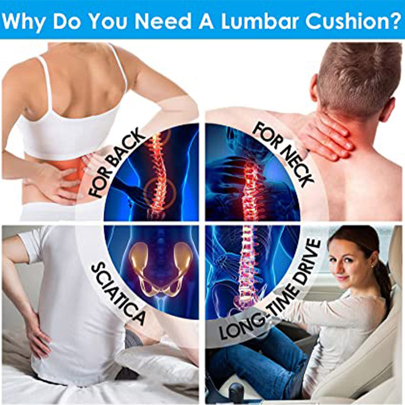 Coozly Orthopedic Full Lumbar Support | High Density Supportive Memory Foam Backrest Cushion