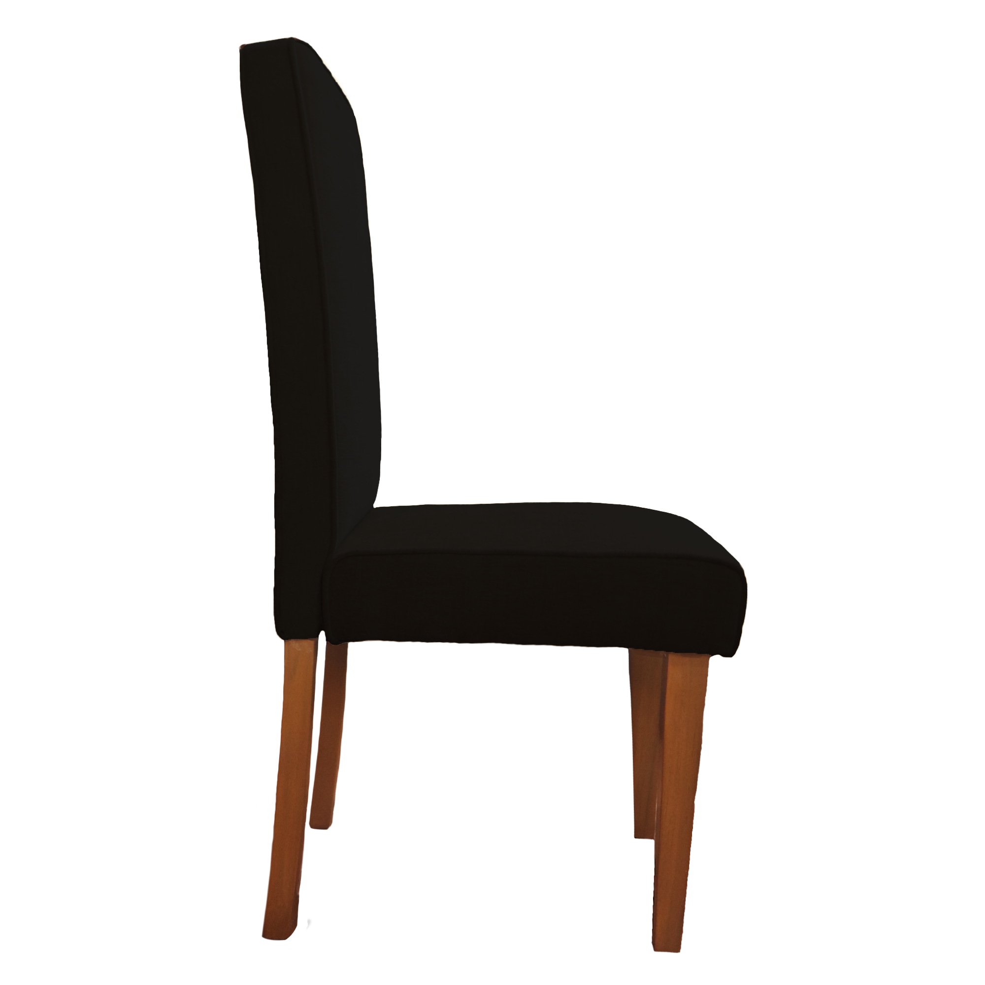 Black Full Back Solid Wood Dining Chair