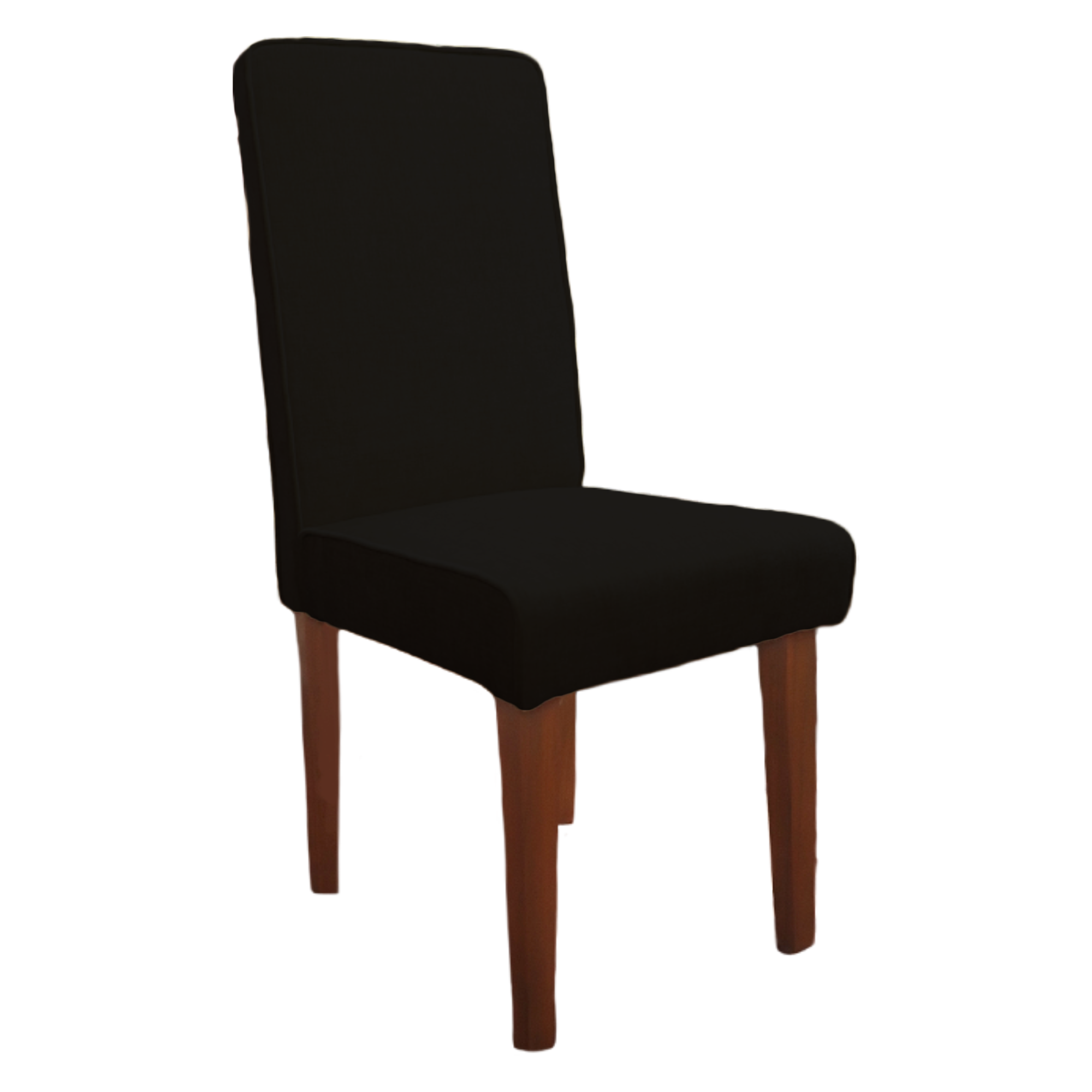 Black Full Back Solid Wood Dining Chair