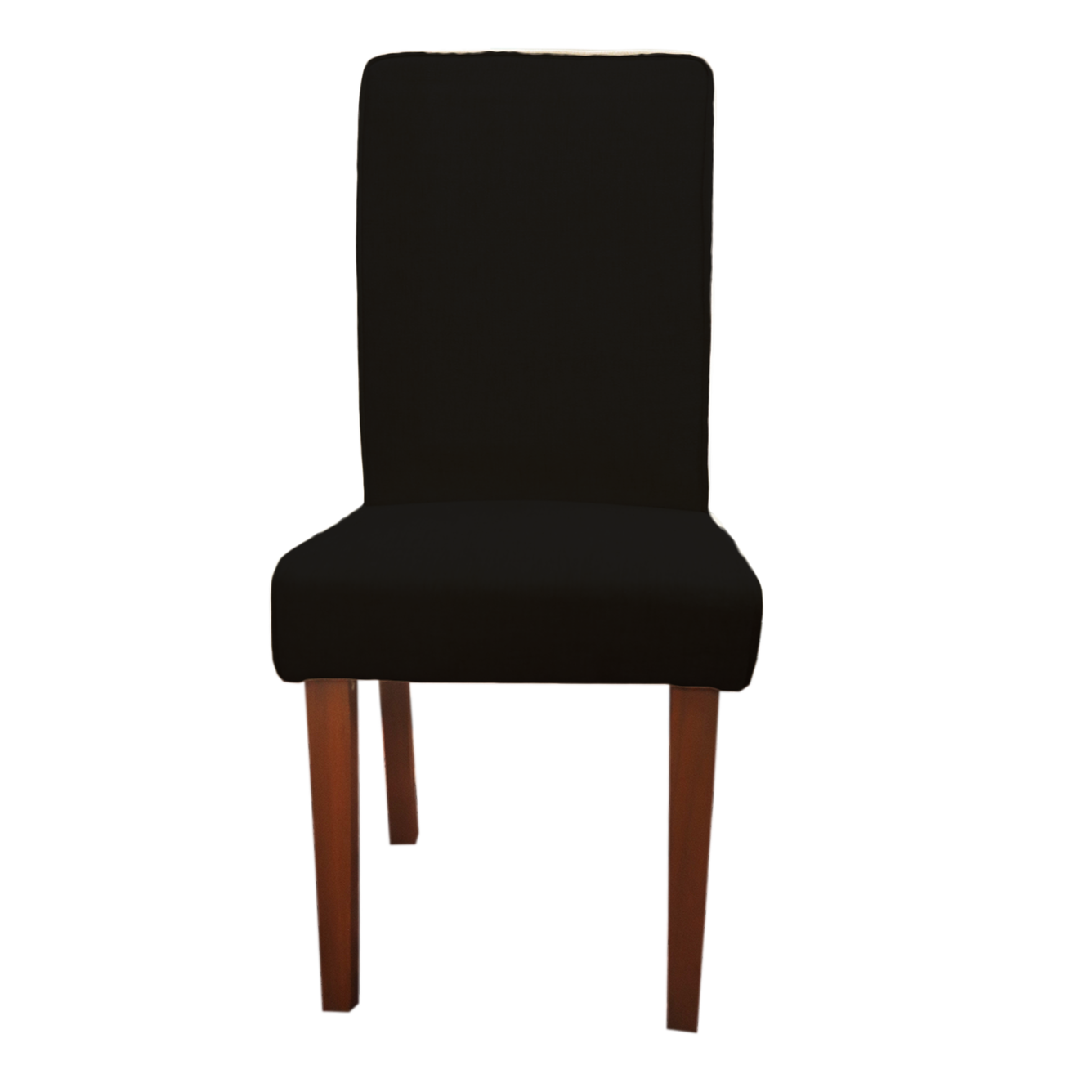 Black Full Back Solid Wood Dining Chair