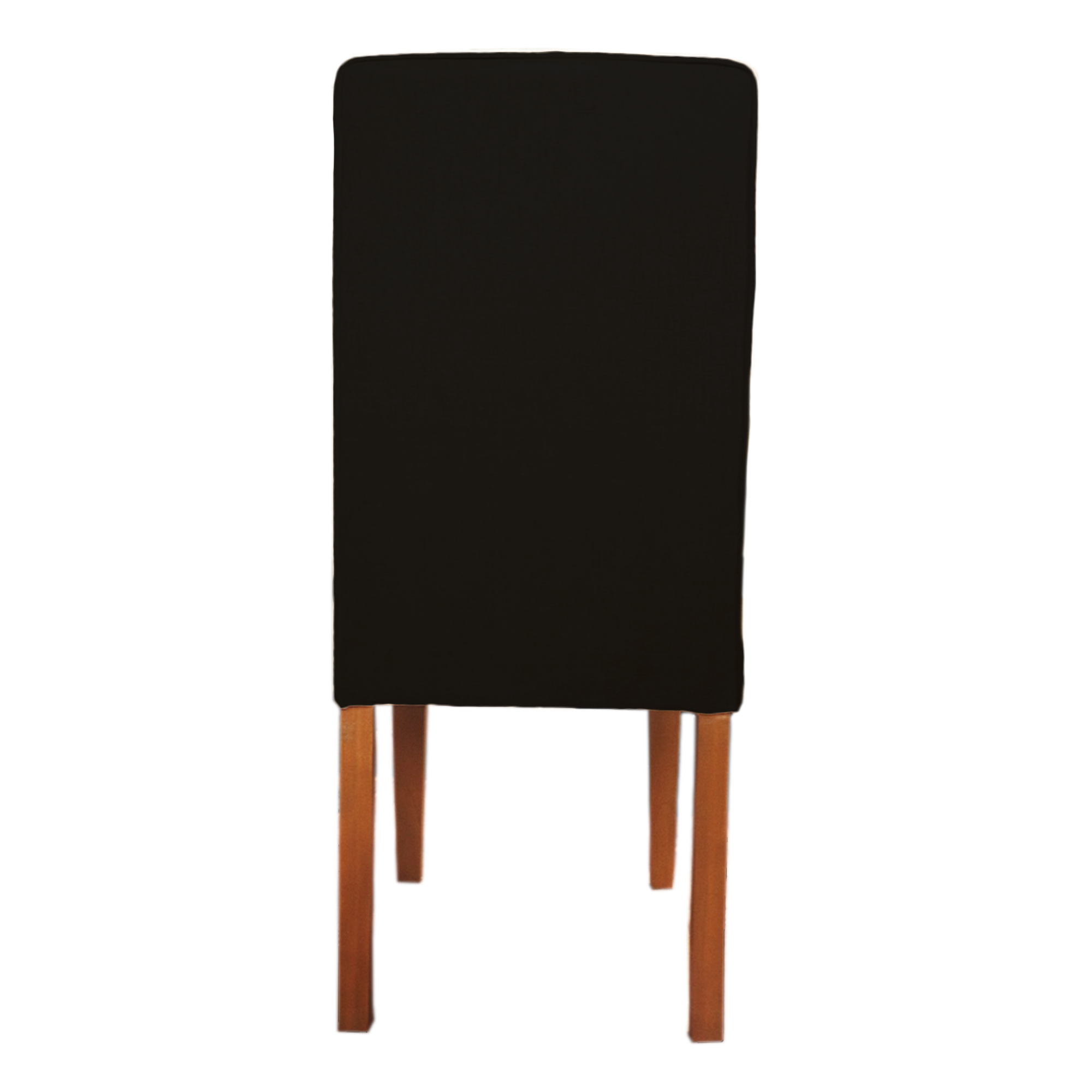 Black Full Back Solid Wood Dining Chair