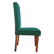 Emerald Green Full Back Solid Wood Dining Chair