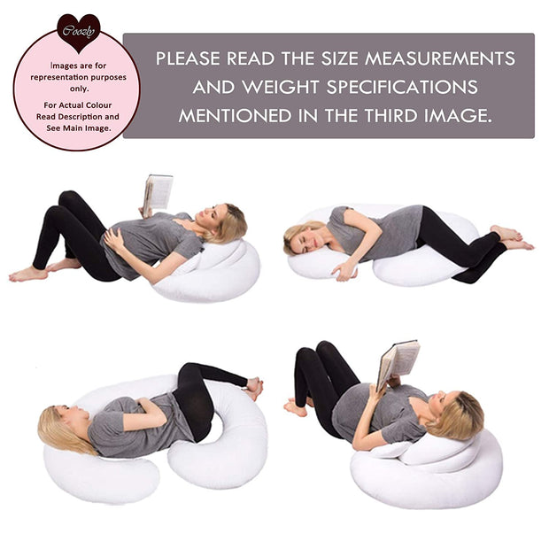 101 Coozly C Shape Pregnancy Pillow with 100% Cotton Removable Covers