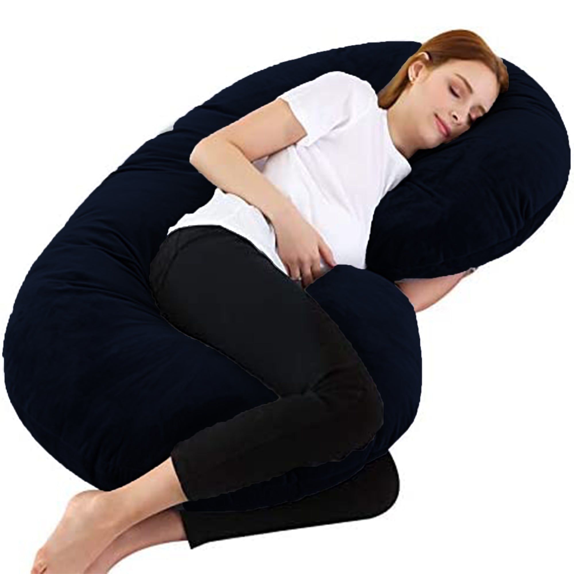 Coozly C Shape Pregnancy Pillow with 100% Cotton Removable Covers