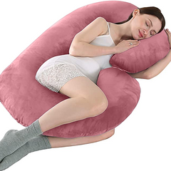 Coozly C Shape Pregnancy Pillow with 100% Cotton Removable Covers