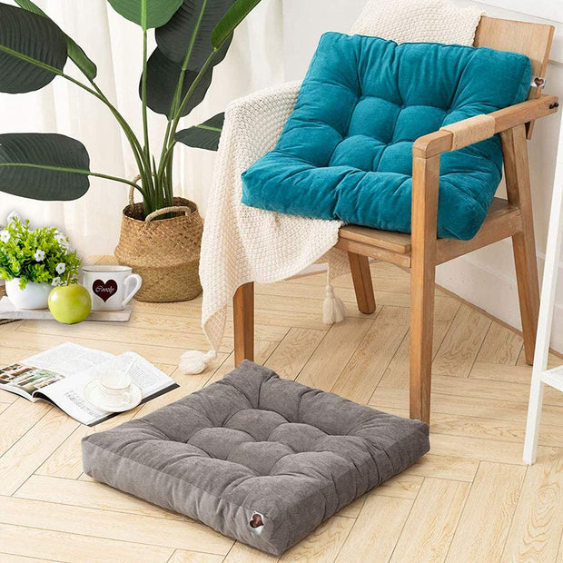Turquoise Velvet Floor Cushion