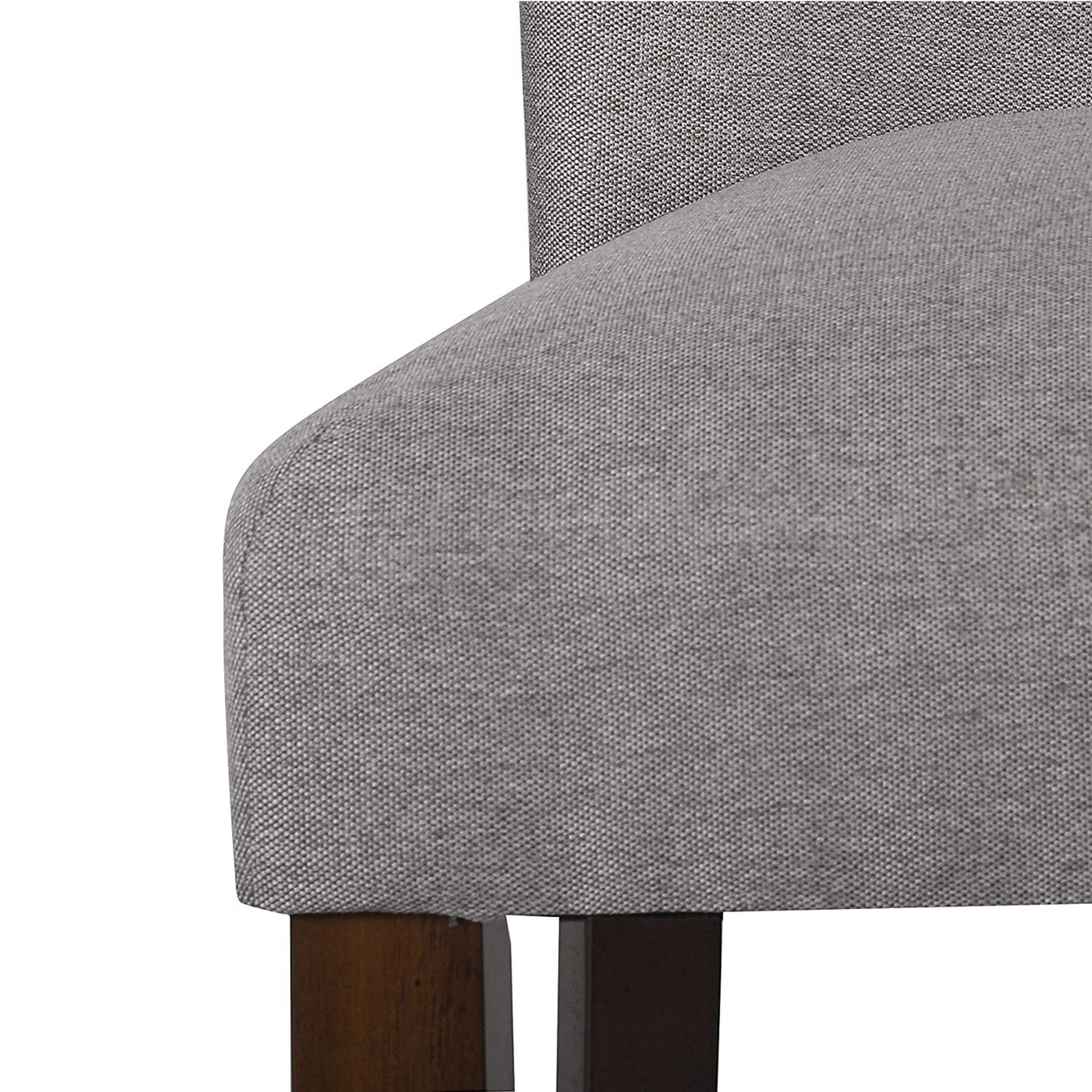 Light Grey Full Back Solid Wood Dining Chair