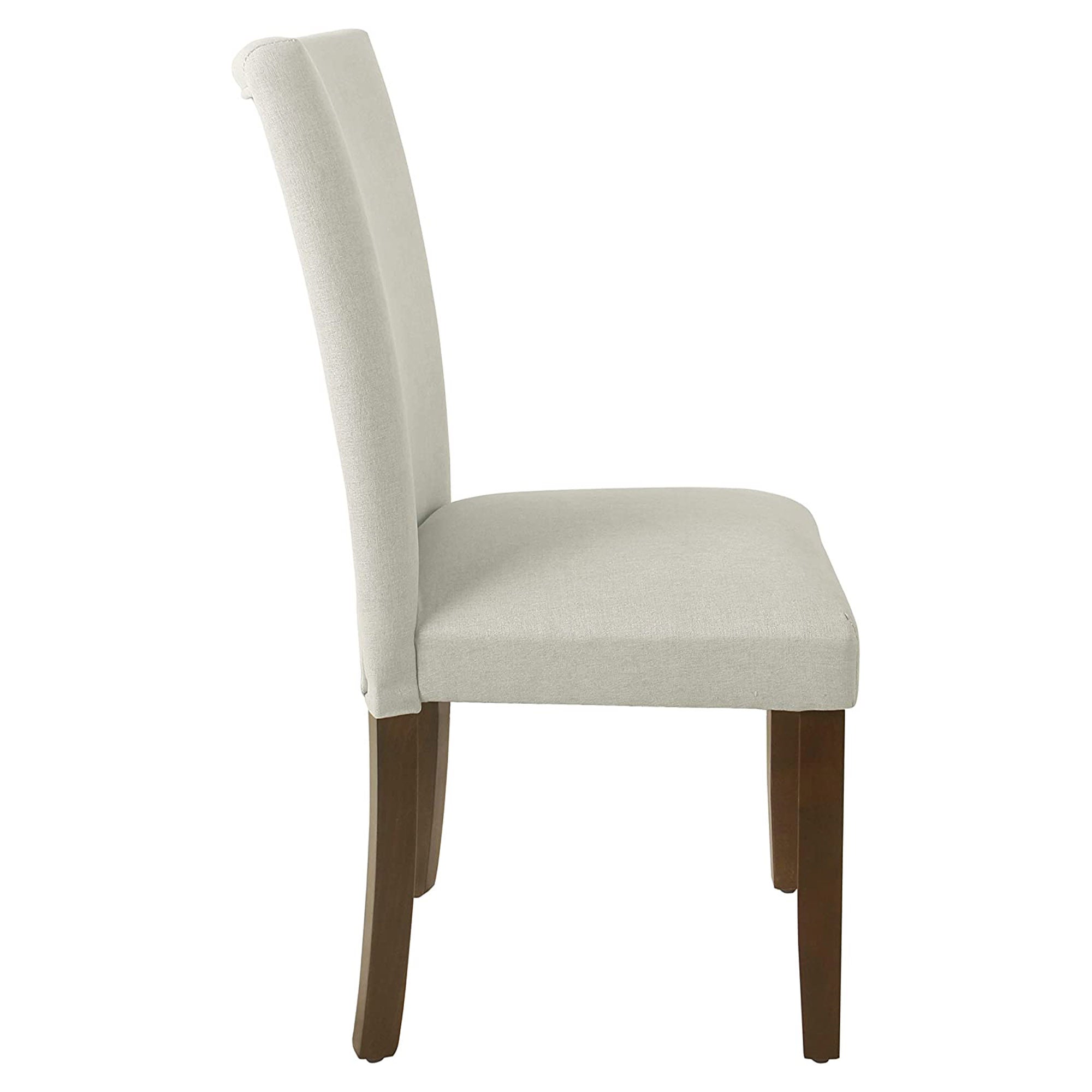 White - Off - White Full Back Solid Wood Dining Chair