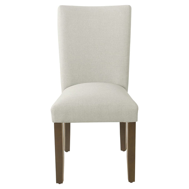 White - Off - White Full Back Solid Wood Dining Chair