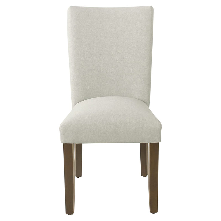 White - Off - White Full Back Solid Wood Dining Chair