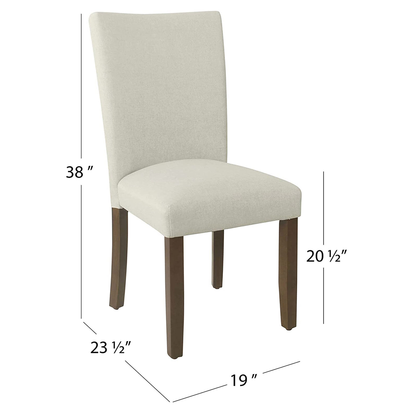 White - Off - White Full Back Solid Wood Dining Chair