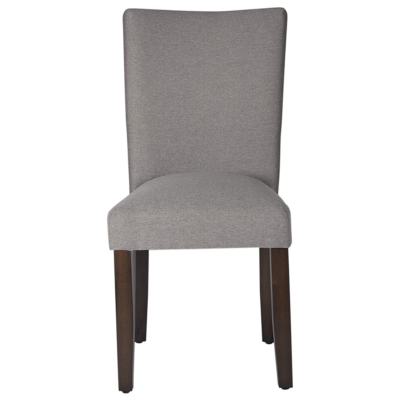 Light Grey Full Back Solid Wood Dining Chair