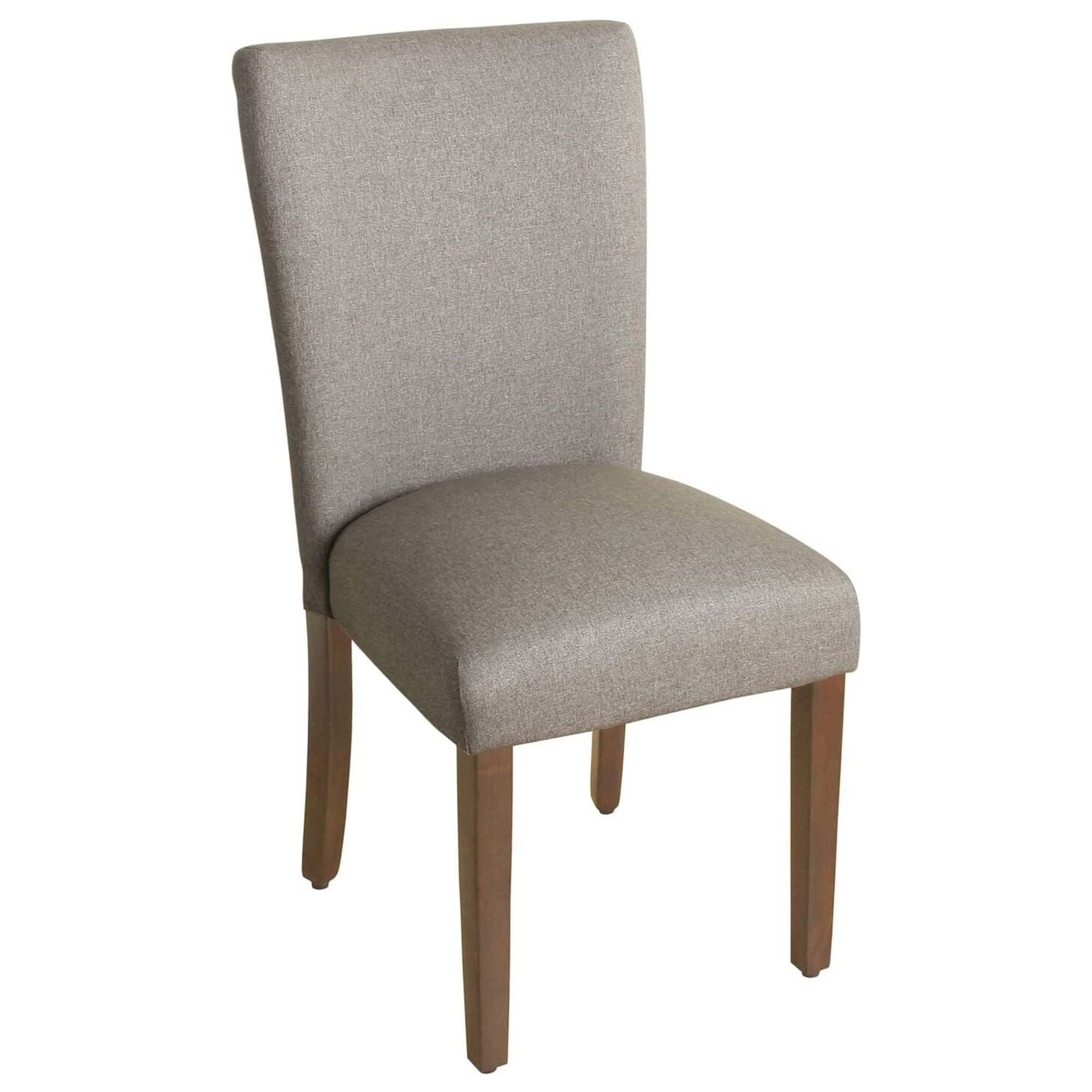 Light Grey Full Back Solid Wood Dining Chair