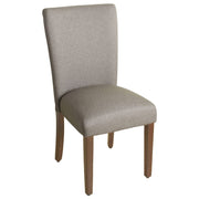 Light Grey Full Back Solid Wood Dining Chair