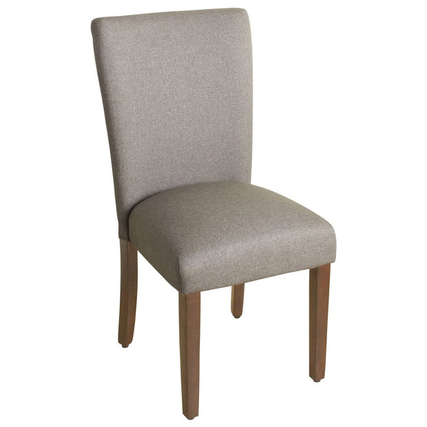 Light Grey Full Back Solid Wood Dining Chair