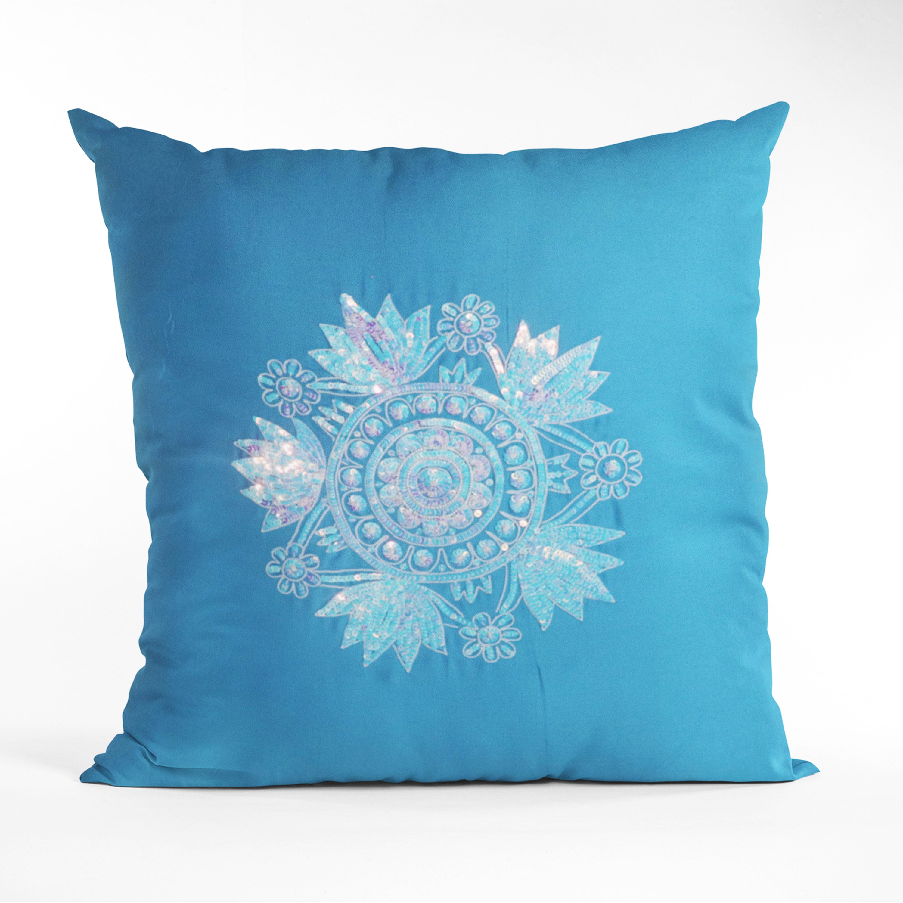 Cool Flora Hand Embroidered Cushion