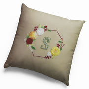 Hexa Flora Hand Embroidered Cushion
