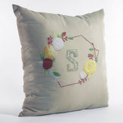Hexa Flora Hand Embroidered Cushion