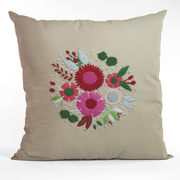 Flora Hand Embroidered Cushion