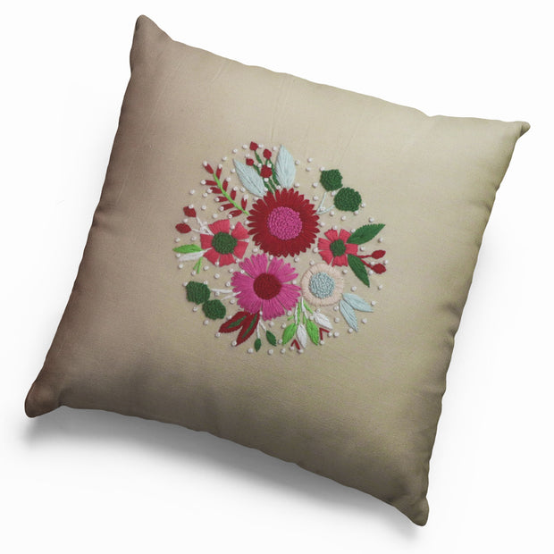 Flora Hand Embroidered Cushion