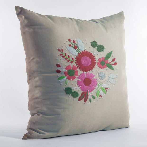 Flora Hand Embroidered Cushion