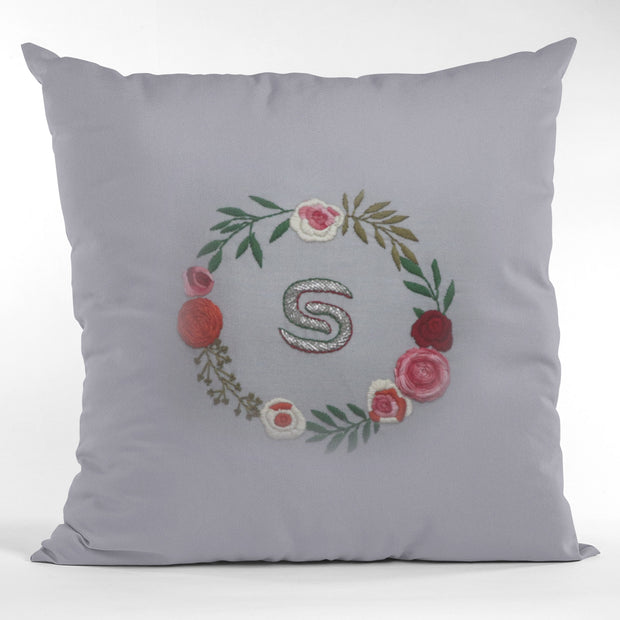 Emblem Hand Embroidered Cushion