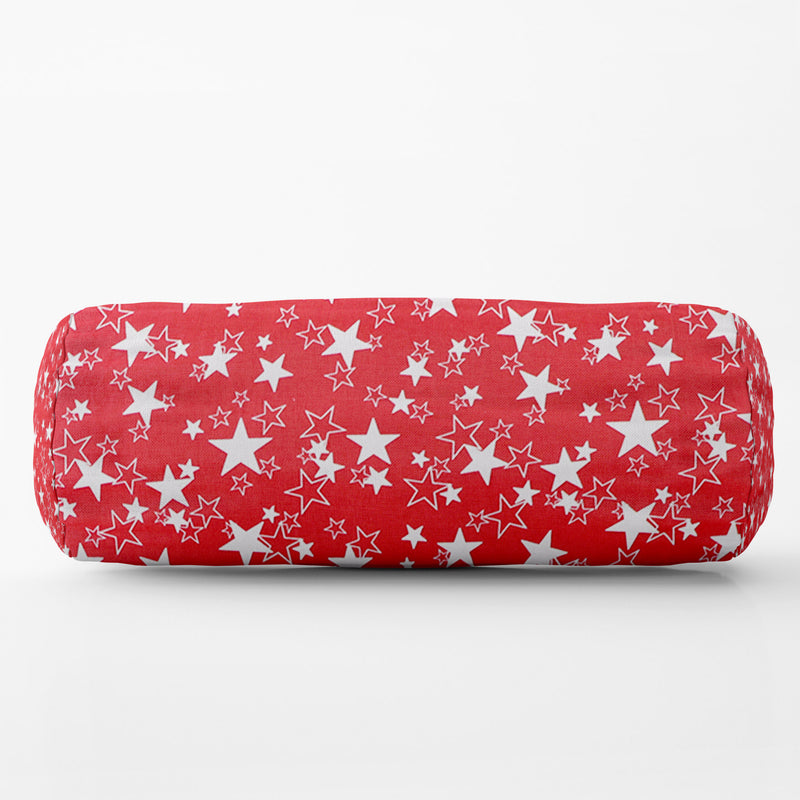 Bolster Pillow With Removable Cover - Red Star