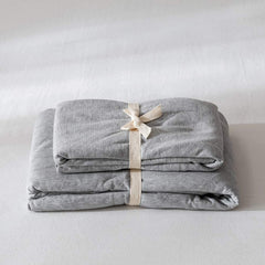 Fitted Cotton Jersey Custom Size BedSheet - Melange Grey