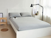 Fitted Cotton Jersey Custom Size BedSheet - Melange Grey