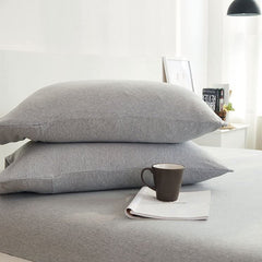 Fitted Cotton Jersey Custom Size BedSheet - Melange Grey