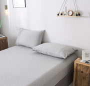 Fitted Cotton Jersey Custom Size BedSheet - Melange Grey