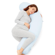 Light Blue - Coozly J Shaped Pregnancy Pillow
