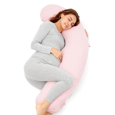 Light Pink - Coozly J Shaped Pregnancy Pillow