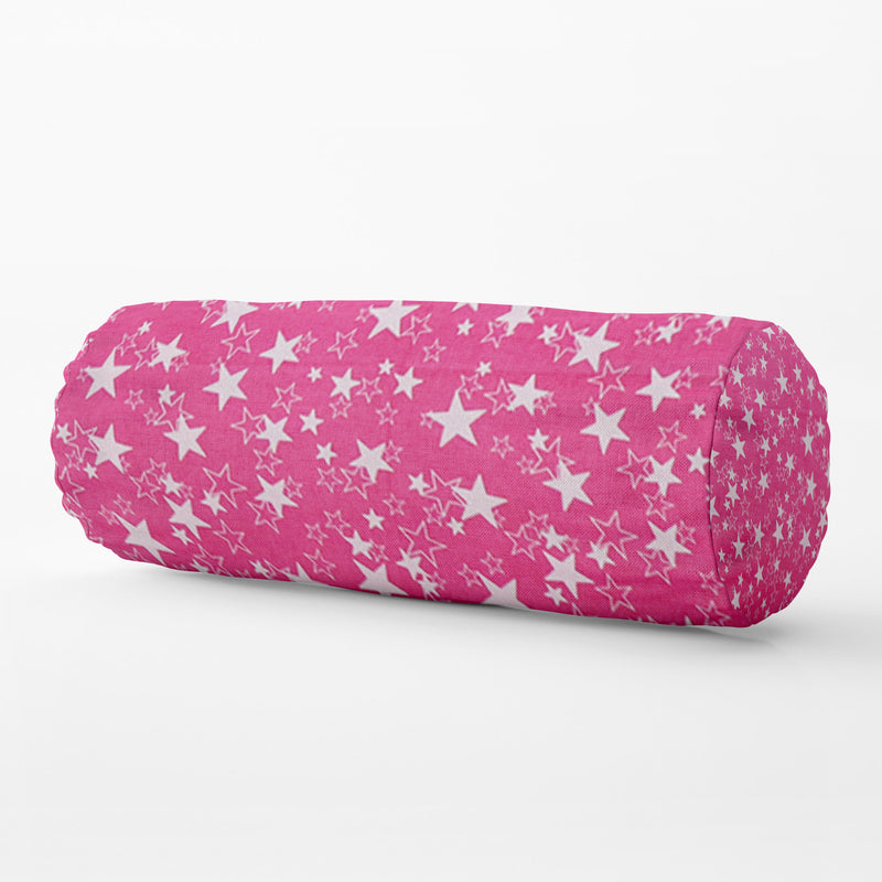 Bolster Pillow With Removable Cover - Pink Star