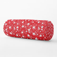 Bolster Pillow With Removable Cover - Red Star