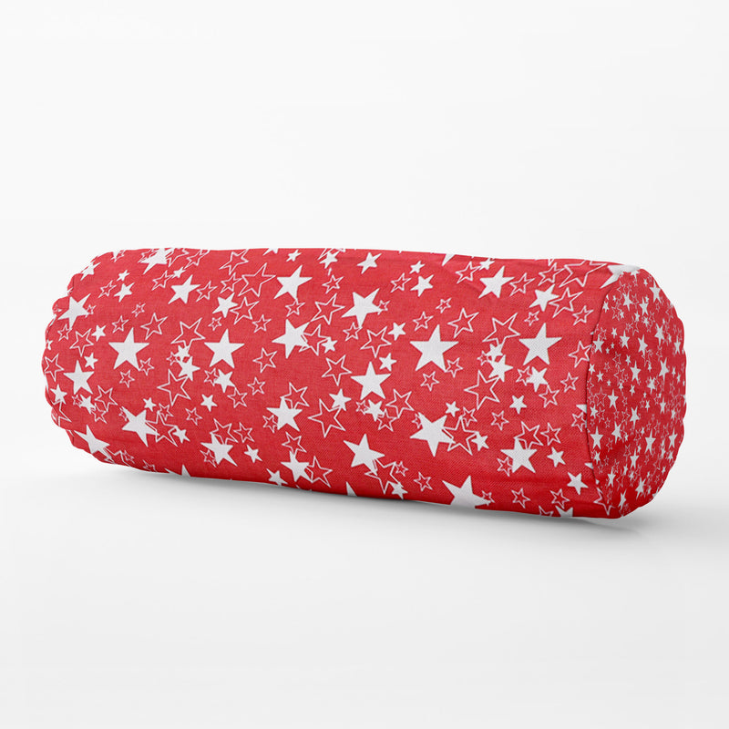 Bolster Pillow With Removable Cover - Red Star