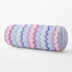 Bolster Pillow With Removable Cover - Pink Chevron