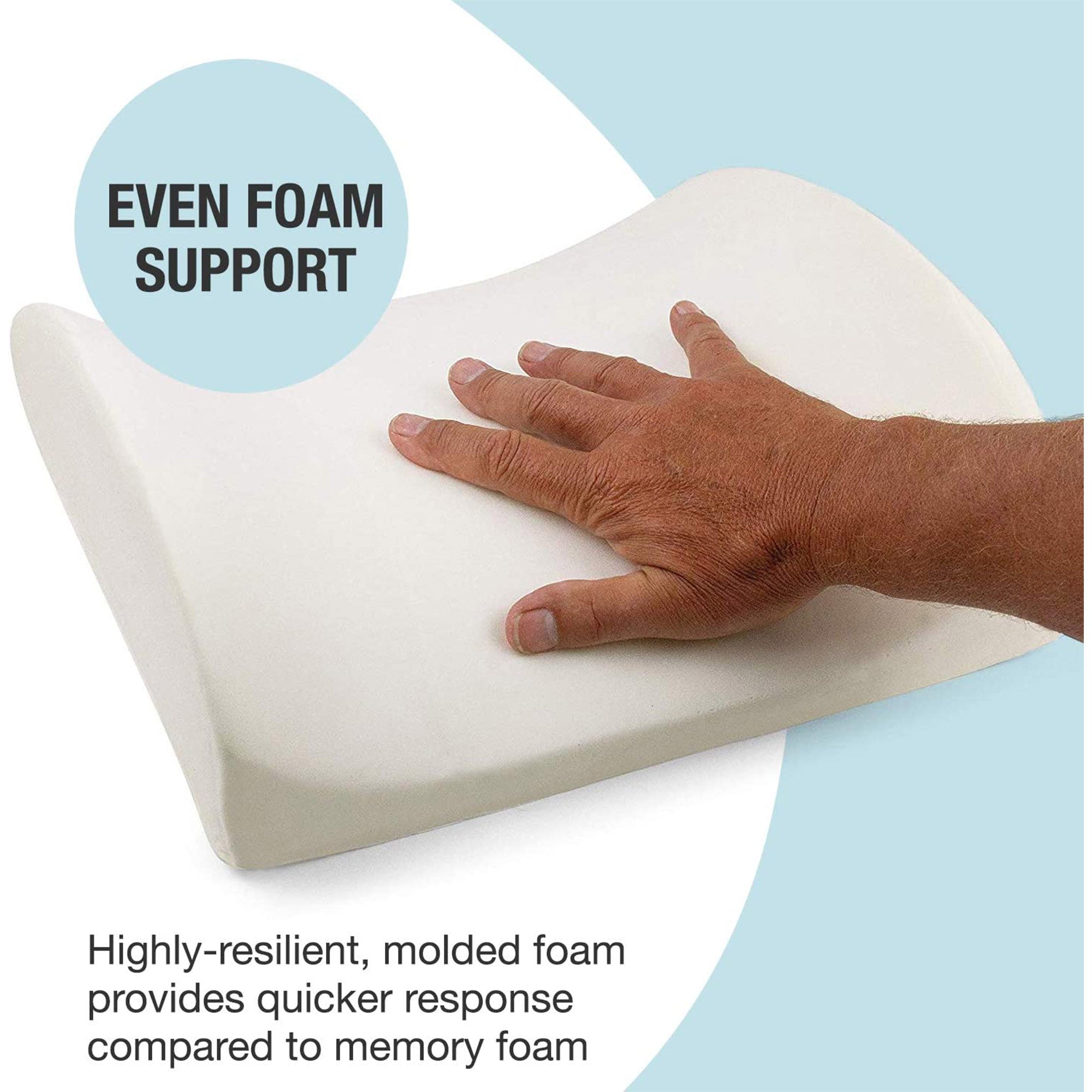 Coozly Orthopedic Half Lumbar Support | High Density Supportive Memory Foam Backrest Cushion