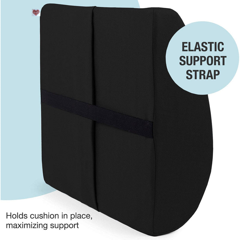 Coozly Orthopedic Half Lumbar Support | High Density Supportive Memory Foam Backrest Cushion