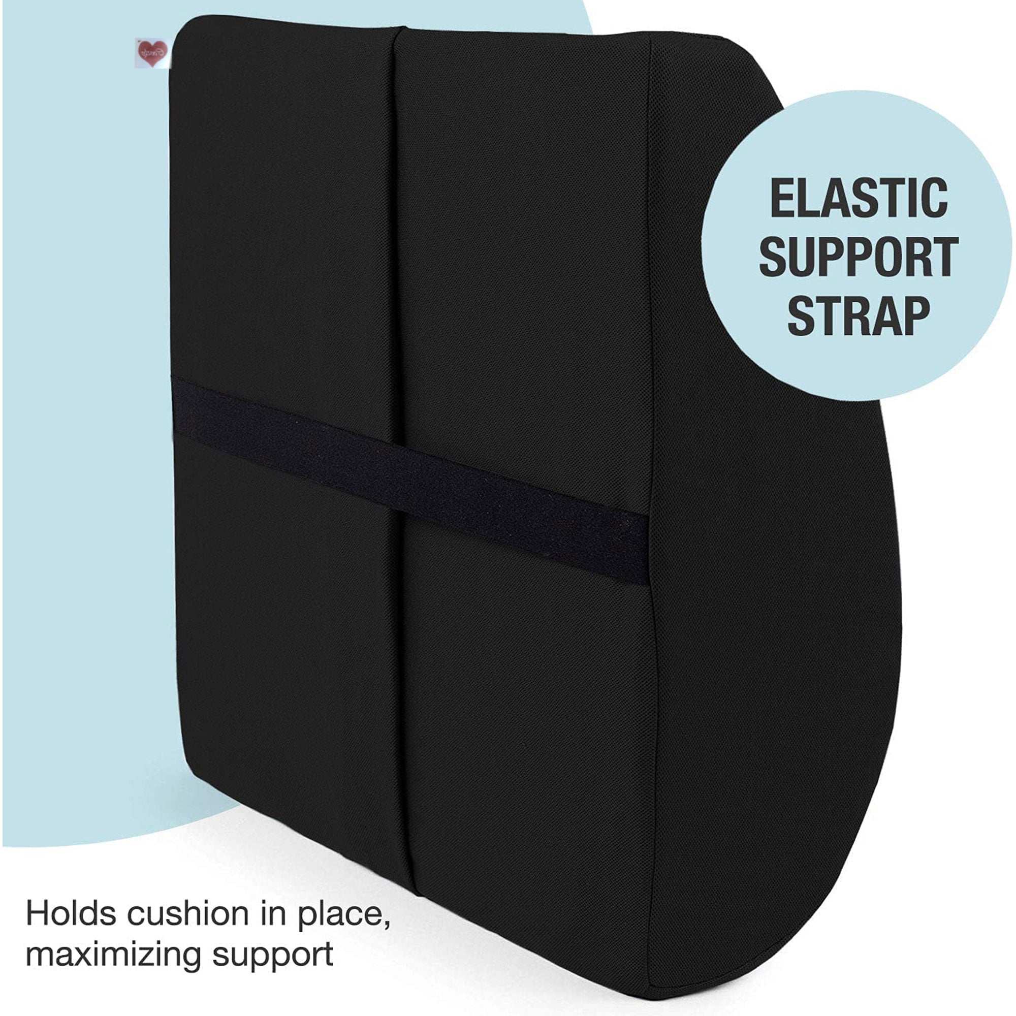 Coozly Orthopedic Half Lumbar Support | High Density Supportive Memory Foam Backrest Cushion